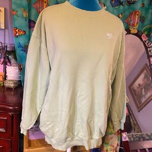 Nike Women's Light Green Crewneck Sweater